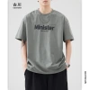 Men's wear: 260g heavy-weight embossed short-sleeved men's loose summer pure cotton versatile student T-shirt base layer Specification image